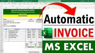 Fully 🔥 Automatic Invoice in Excel | Create Invoice Bill in Excel | Microsoft Excel