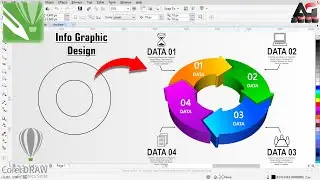 3D Circle Infographic Design in CorelDraw | Corel Draw Tutorial
