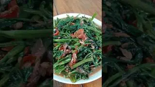 Tumis kangkung trasi #dapurdesa #cooking #fluffykasih