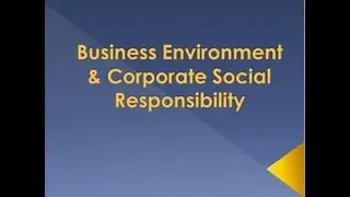 Business Environment | Corporate Social Responsibility | Corporate Governance | Ethics | SWOT | PEST