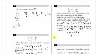 SAT Math Prep - No Calculator Practice Test 1