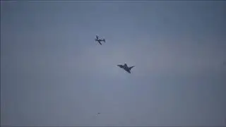 ILA 2018 Berlin 2Eurofighter fangen Eindringling ab