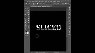 Sliced Text Photoshop shorts 