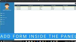 How To Display Form Inside The Panel