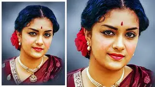 Photoshop 2023 tutorial in telugu || Keerthi Suresh Mahanati  || Savithri  ||Photo Oil Paint Effect