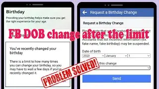 How to change facebook birthday date after limit 2023 | request a birthday change problem fix fb dob