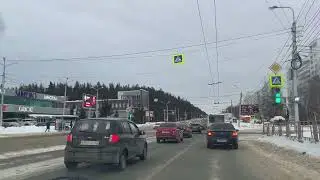 Поездка по зимнему городу, январь 2024