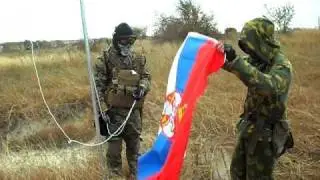 ★ rasing the serbian flag at The Battle of Pofalici (airsoft op)