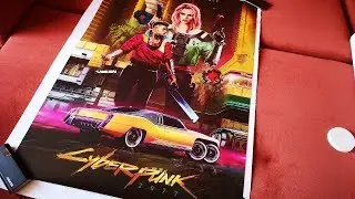Kitsch — Styles of Cyberpunk 2077 Standard Edition Poster Unboxing 4K