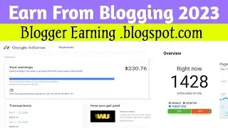 Earn From Blogging $500 Per Month 🤑 | Live Payment Proof .blogspot Domain