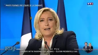 Le discours de Marine Le Pen suite à sa défaite au second tour