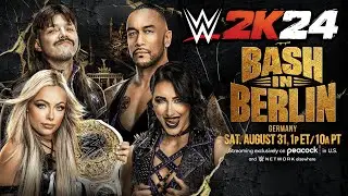 WWE Bash in Berlin - Rhea Ripley/Damian Priest vs Dominik Mysterio/Liv Morgan (WWE 2K24)