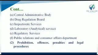 Lecture 26- Pharmaceutical Legislation (Part-2) BY PAYAL N. VAJA