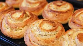 Вкуснейшие булочки с творогом изюмом и корицей. К чаю!!! 2024