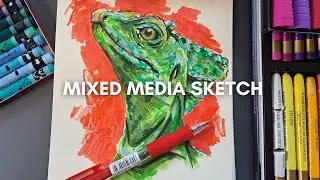 Draw with Me: Mixed Media Sketch #mixedmedia  #sketchbookart