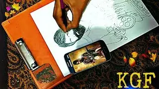 #kgfmovie  | yash drawing | .How to do Rocking star Yash drawing KGF | kgf sketch | by prashanth r