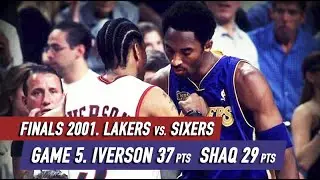 NBA Finals 2001 Sixers vs Lakers Game 5 Full Highlights Iverson 37 pts, Shaq 29 pts