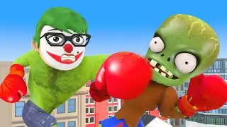 Scary teacher 3D NickHulk Joker vs Tani Harley Quinn troll Giant Zomboss  Funny animation