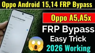 Oppo A5,A5x FRP✅ Bypass | Oppo Mobile Android 14,15 FRP Bypass | Google Account FRP Remove