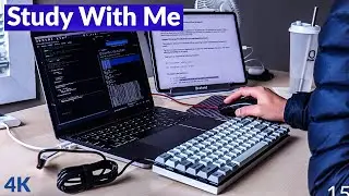 Study With Me study sounds + chill music 4K