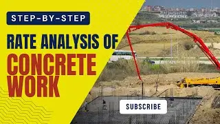 Rate analysis of concrete | Construction rate analysis series