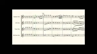 Mozart Rondo for Saxophone quartet.