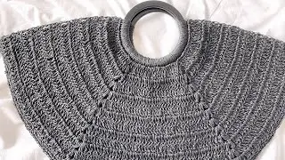 Сумочка крючком с регланом #вязаниекрючком