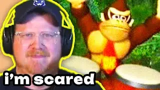 Rhythm gamer tries Donkey Konga for the first time...