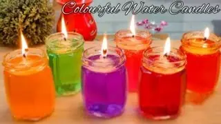 Water candle with Water Color | DIY Water Candles at home I Fun With Creations