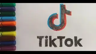 КАК НАРИСОВАТЬ ТИК ТОК/HOW TO DRAW TIK TOK/TIK TOK LOGO RASM CHIZISH/ТИК ТОК СУРОТ ТАРТУУ/СУРЕТ