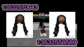 Roblox hair codes (In black) Kiki Middle Part in Black By Glam Factory (Hsl)