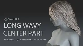 CC3/CC4-iClone7/iClone8 - Long Wavy Center Part Hairstyle