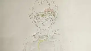 How to draw Ryuga from Beyblade Metal Fusion step by step #ryuga #beyblademetal #beyblademetalsaga