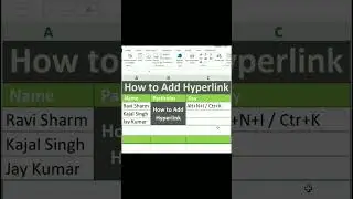 Learn How to Add Hyperlink in Excel