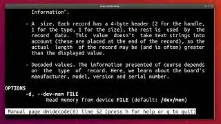 Howto read BIOS information using the Linux termnial