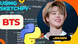 Jimin BTS using python sketchpy code | Python Programming Hub