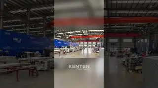 The factory workshop is busy producing aluminum alloy structure tents