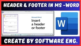 How to Use Header & Footer Command in Microsoft Word in Hindi