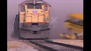 Here's an up converted version of my original Train School Bus Crash video.
