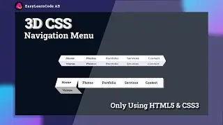Pure CSS 3D Navigation Menu Bar Using HTML & CSS Effect