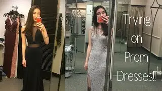 TRYING ON PROM DRESSES FOR SENIOR BALL :D (Macy's, David's Bridal)