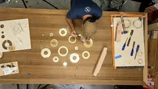 Inlaying Brass Circles on a $10,000 Dollar Dining Table