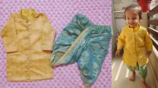 2 year Baby boy dhoti kurta cutting and stitching/ pathani kurta/ diwali special outfit/ kidswear