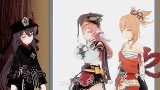 [MMDxGenshin] 3 Pyro girls get stuck in an elevator