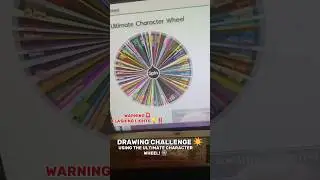 Drawing characters using the ultimate character wheel! 🎡 #naruto #dimitrescu #kirby #senseiwu #fypシ