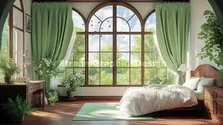 Animated Background |  Lush Green Bedroom | Serene Nature View  | Twitch, VTuber, Stream, Loop