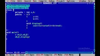 C++ Program to show Initialization of an Object using default constructor