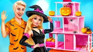 Дом мечты Барби празднует Хэллоуин!🎃 26 идей для кукол