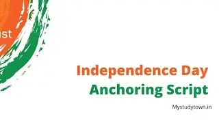 Anchoring script for independence day and republic day. 