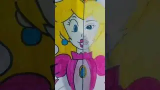 Princess peach/sketching/drawing/coloring/Left or Right? comment 